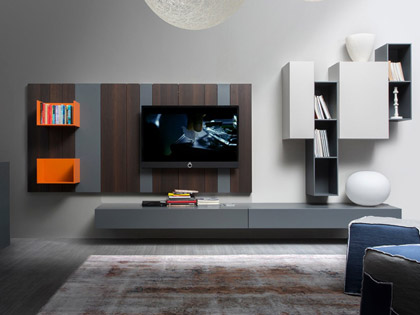 Parete attrezzata Zanette Stripes Boiserie